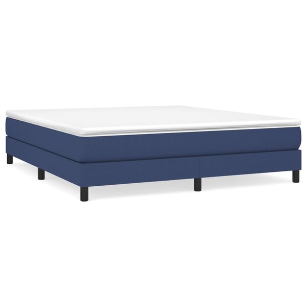vidaXL Cadre de lit sans matelas bleu 160x200 cm tissu