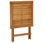 vidaXL Ensemble de bistro pliable 3 Pièces et coussins bois acacia solide