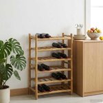 vidaXL Étagère à vin Naturel 57 x 29 5 x 72 cm Bambou