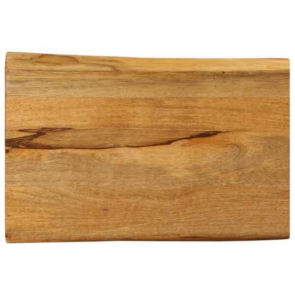 vidaXL Dessus de table 50x40x2 5 cm bord vivant bois massif manguier