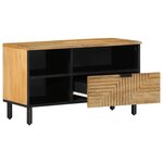 vidaXL Meuble TV marron 80x33x46 cm bois massif de manguier