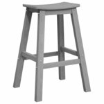 vidaXL Ensemble de bar de jardin 4 Pièces Gris clair HDPE