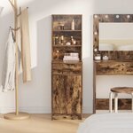 vidaXL Haut Armoire Chêne fumé 40 x 40 5 x 135 cm Bois d'ingénierie