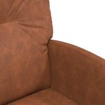 vidaXL Chaises de Salle à Manger avec Roues 2 Pièces Marron Simili cuir