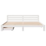 vidaXL Cadre de lit sans matelas blanc 200x200 cm bois massif de pin