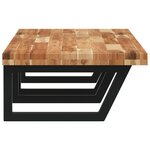 vidaXL Étagère de vasque murale acier et bois massif d'acacia