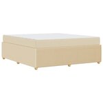 vidaXL Cadre de lit avec matelas Crème 180 x 200 cm tissu