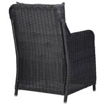 vidaXL Ensemble à manger de jardin 9 Pièces Résine tressée Noir