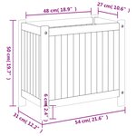 vidaXL Jardinière avec doublure 54x31x50 cm bois massif d'acacia