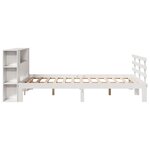 vidaXL Lit bibliothèque sans matelas blanc 120x200 cm bois pin massif