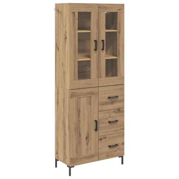 vidaXL Haut Armoire 2 Pièces Chêne artisanal Bois d'ingénierie