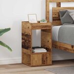 vidaXL Table d'appoint 2 Pièces Bois ancien 30 x 30 x 56 cm