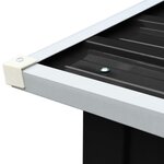 vidaXL Abri de stockage à bois Acier galvanisé 172x91x154cm Anthracite