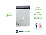 10 Enveloppes plastique opaques 80 microns n°1 - 185x230mm