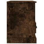 vidaXL Meuble TV chêne fumé 80x35x50 cm bois d'ingénierie