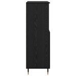 vidaXL Haut Armoire Noir 60 x 36 x 110 cm Bois d'ingénierie