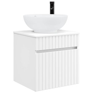 vidaXL Meuble de lavabo mural Blanc 49 x 44 5 x 66 5 cm