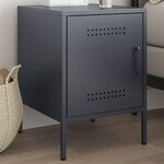 vidaXL Table de chevet anthracite 36x39x50 5 cm acier