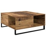 vidaXL Table basse Bois ancien 80 x 80 x 36 5 cm Bois d'ingénierie