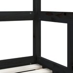 vidaXL Cadre de lit pour enfant noir 70x140 cm bois de pin massif