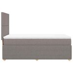 vidaXL Sommier à lattes de lit avec matelas Taupe 100x200 cm Tissu