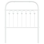 vidaXL Tête de lit métal blanc 80 cm