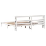 vidaXL Cadre de lit sans matelas blanc 200x200 cm bois massif de pin