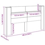 vidaXL Cabinet de Tête de Lit avec LED Gris Sonoma Bois d'ingénierie