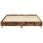 vidaXL Cadre de lit sans matelas chêne fumé 140x200 cm bois ingénierie
