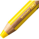 Crayon WOODY 3 en 1 Extra large jaune permanent primaire STABILO