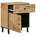 vidaXL Table de chevet 50x33x60 cm bois de manguier massif