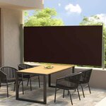 vidaXL Auvent latéral rétractable de patio 117x300 cm Marron