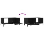 vidaXL Table basse noir 90x50x40 cm bois d'ingénierie