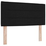 vidaXL Tête de lit LED avec bandes LED Noir 100 cm tissu