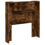 vidaXL Armoire tête de lit avec LED chêne fumé 100x16 5x103 5 cm