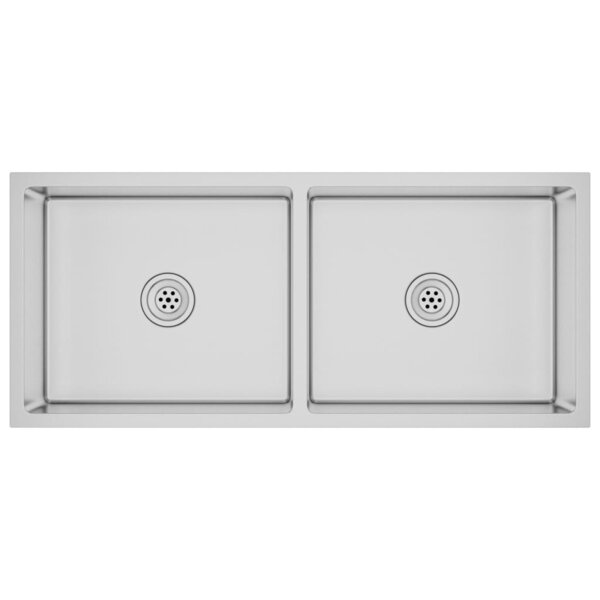 vidaXL Évier de cuisine fait main Acier inoxydable