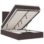 VidaXL Cadre de lit ottoman avec matelas marron foncé 120x190 cm tissu
