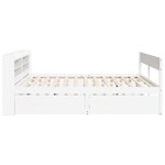 vidaXL Cadre de lit sans matelas blanc 200x200 cm bois massif de pin