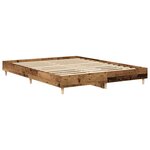 vidaXL Cadre de lit sans matelas vieux bois 140x200 cm bois ingénierie