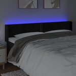 vidaXL Tête de lit à LED Noir 183x16x78/88 cm Velours