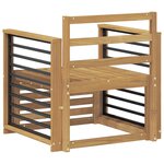 vidaXL Ensemble de canapés d'extérieur Bois d'Acacia Massif Blanc