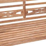 vidaXL Banc Batavia 120 cm Huilé en blanc Bois de teck solide