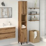vidaXL Armoire de salle de bain chêne artisanal 30x30x190 cm