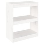 vidaXL Bibliothèque/Séparateur de pièce Blanc 60x30x71 5 cm Pin massif