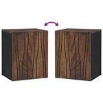 vidaXL Meuble sous lavabo avec porte Marron et Noir 38 x 33.5 x 48 cm