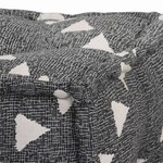 vidaXL Pouffes Géométrique Gris et blanc 40 x 40 x 40 cm tissu