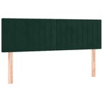 vidaXL Sommier à lattes de lit et matelas Vert foncé 140x190cm Velours