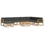 vidaXL Ensemble de canapés d'extérieur 9 Pièces Blanc et anthracite