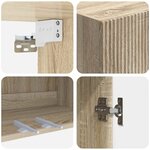 vidaXL Armoire Murale 66 x 34 5 x 90 cm Bois d'ingénierie Chêne Sonoma