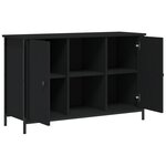 vidaXL Meuble TV noir 100x35x65 cm bois d'ingénierie